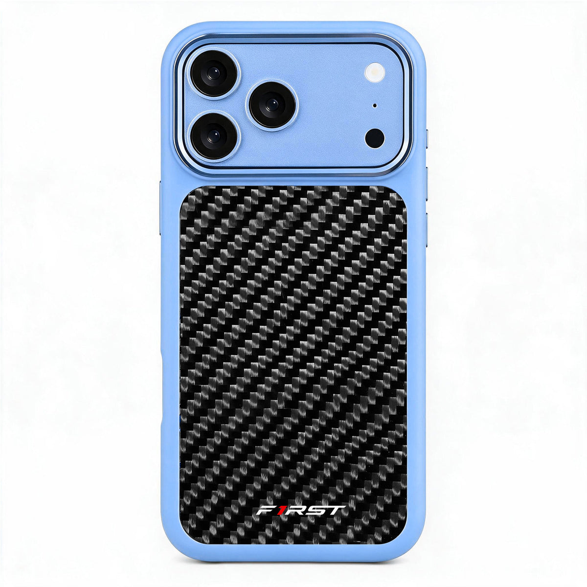 Woven Carbon Black – Glacier Blue iPhone Case