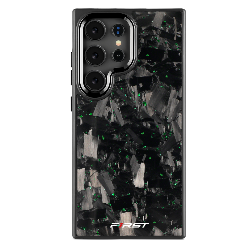 Green Flake Forged Carbon Samsung case
