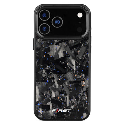 Gold & Blue Flake Forged Carbon iPhone case