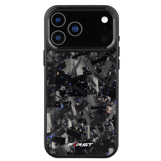 Gold & Blue Flake Forged Carbon iPhone case
