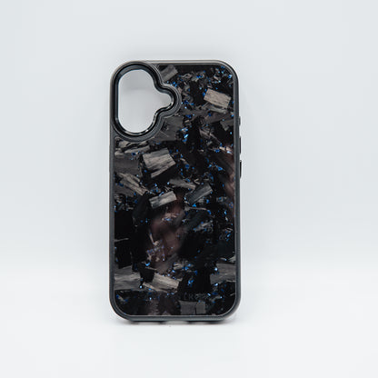 iPhone case forged carbon / blue flakes