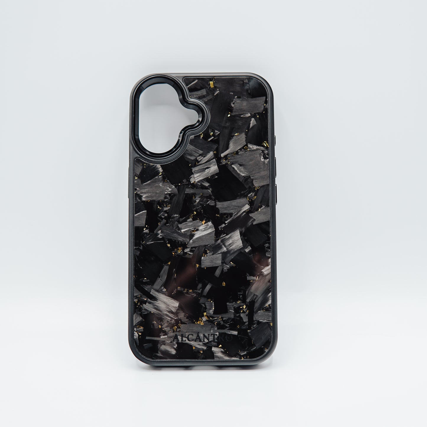 iPhone case forged carbon / gold flakes