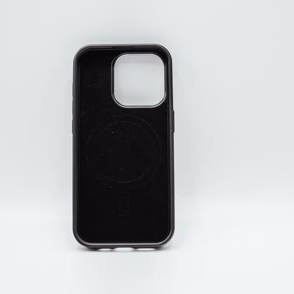 iPhone case forged carbon / gold & blue flakes
