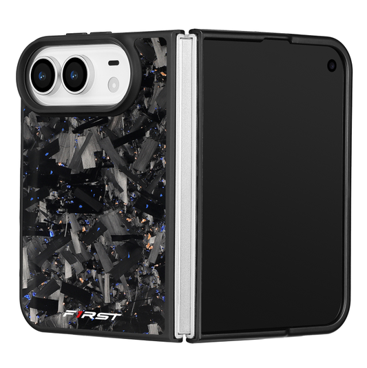 Gold & Blue Forged Carbon iPhone Duo case