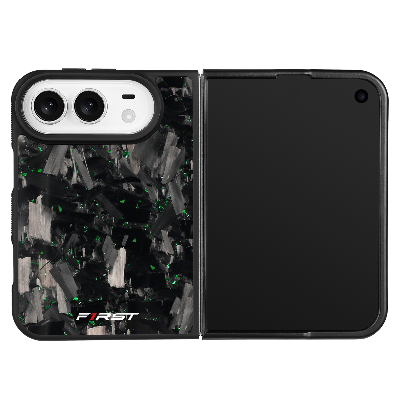 Green Forged Carbon iPhone Duo case