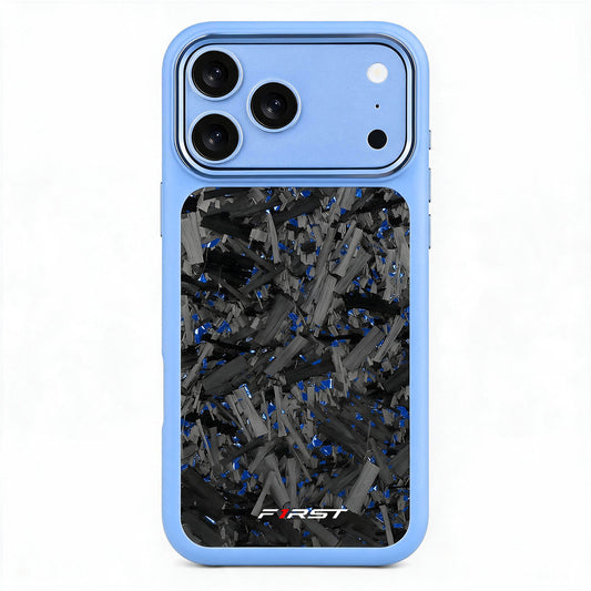 Forged Carbon Blue Flakes – Glacier Blue iPhone Case