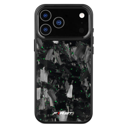 Green Flake Forged Carbon iPhone case