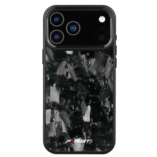 Green Flake Forged Carbon iPhone case