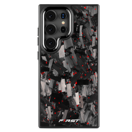 Red Flake Forged Carbon Samsung case