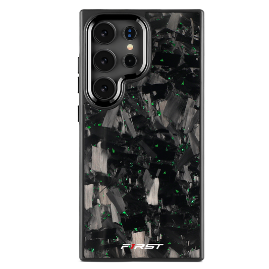 Green Flake Forged Carbon Samsung case