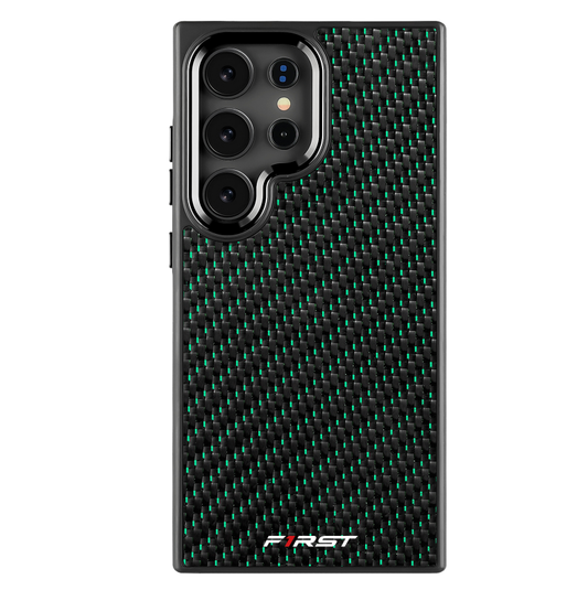 Green Woven Carbon Samsung case