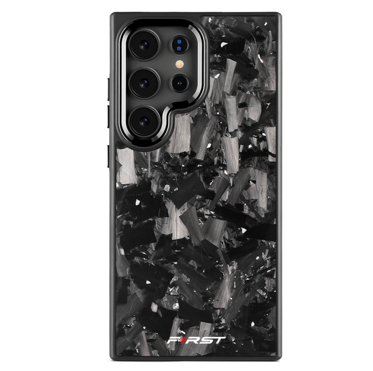 Silver Flake Forged Carbon Samsung case